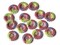 15 20mm Colorful Spiral Buttons 4 Hole Round Wood Buttons Wooden Buttons